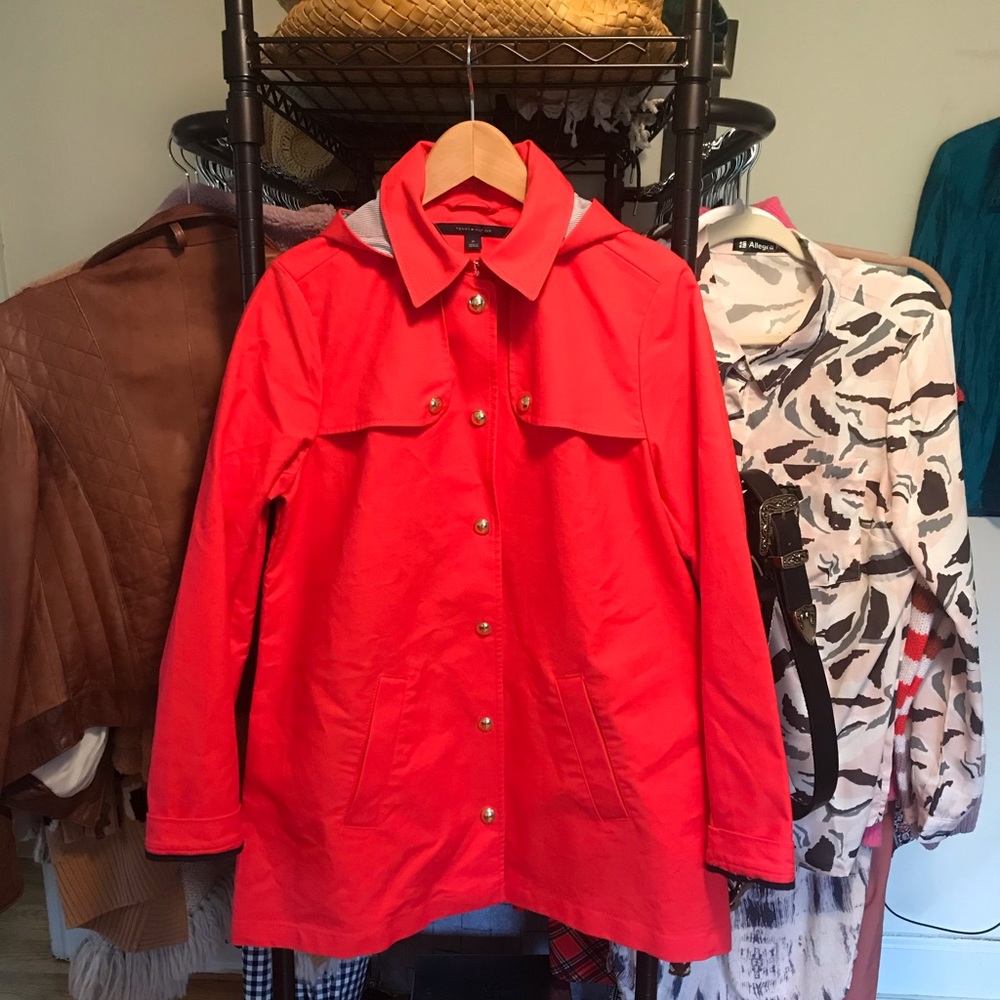 Tommy Hilfiger pink trench coat. Size M